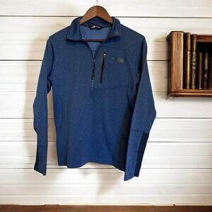 The North Face-Size S- Canyonlands ½ Zip Fleece Lined Blue Heather Outdoor LS